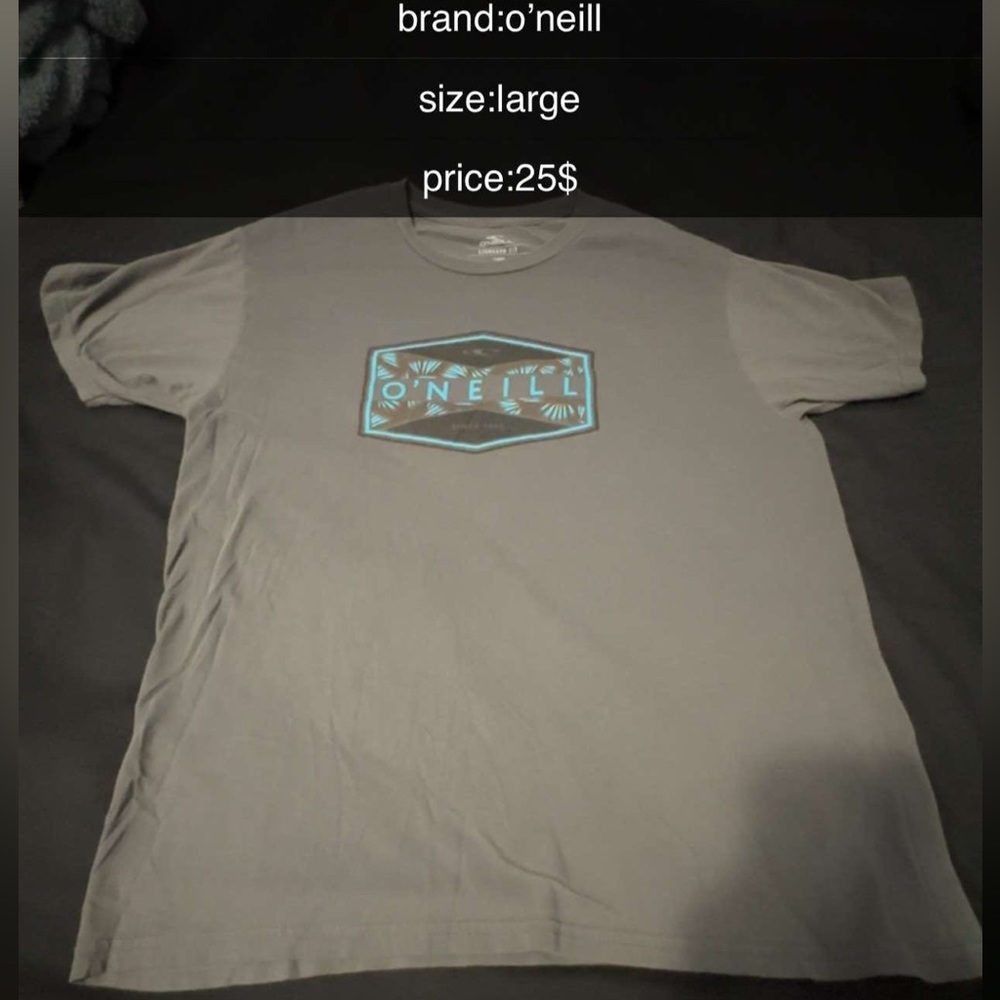 grey oneill shirt size L og price 60 want to sell for 20